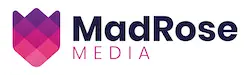 MadRose Media logo with a geometric purple-pink shield icon next to the text 'MadRose Media'.